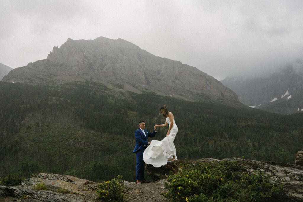 Sun Point elopement Glacier National Park