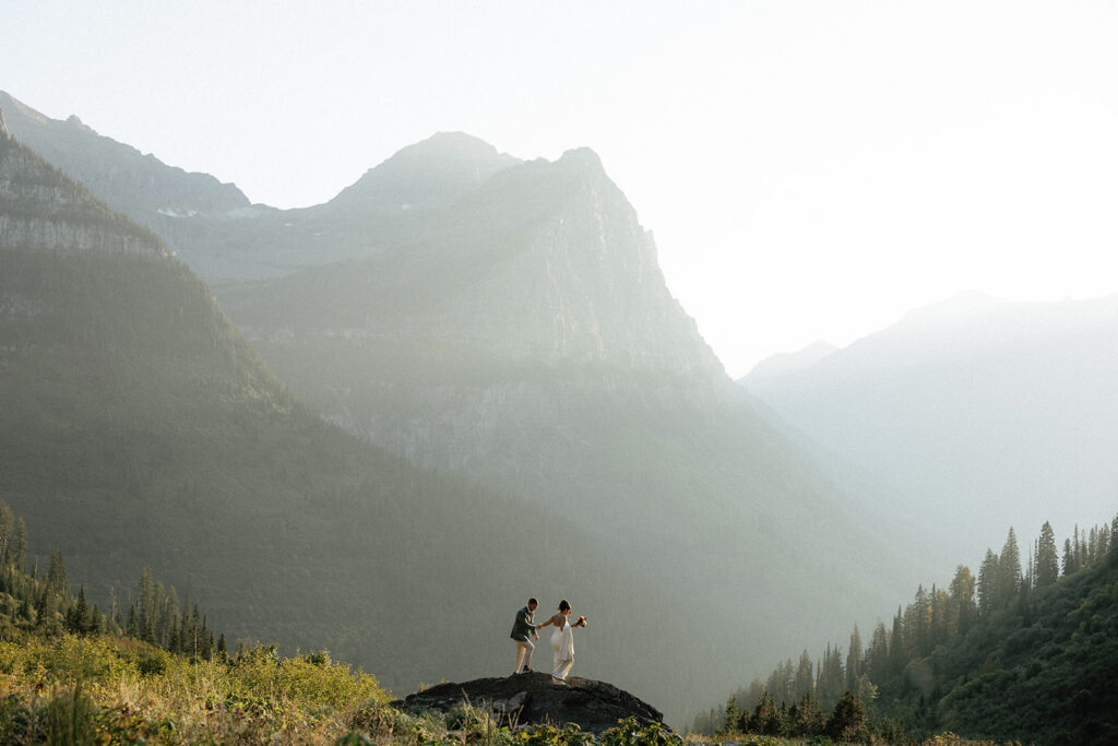 September Going-To-The-Sun-Road elopement in Glacier National Park