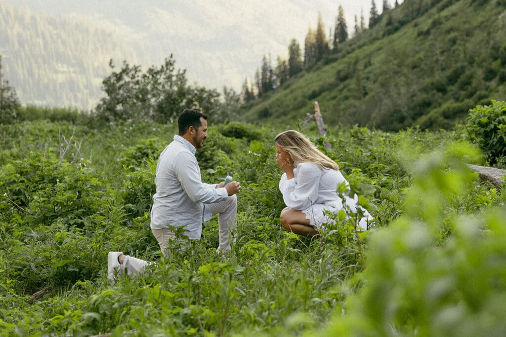 Couple gets engaged in Glacier National Park